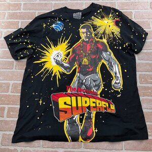 Born Fly T-Shirt Men 3XLarge Black‎ Multi THE INCREDIBLE...SUPER FLY Embroidered